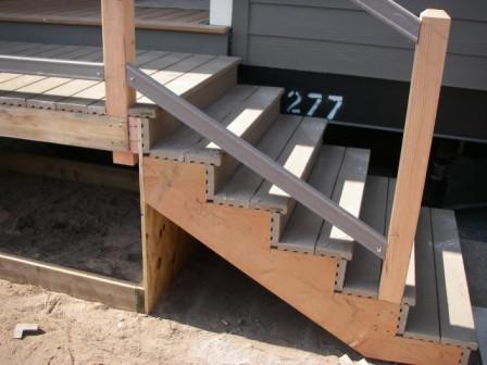 Deck material is commonly plastic to last longer